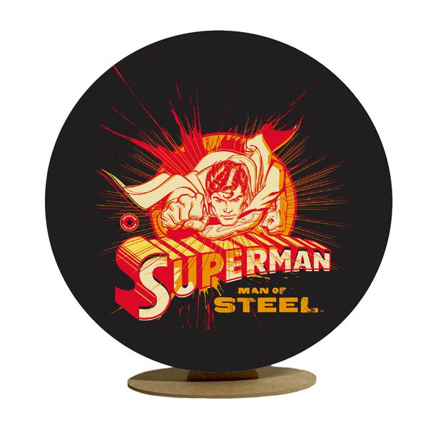 Capa Mini Painel Redondo 50x50cm Decorativo Tema Superman Decoração Festa Menina