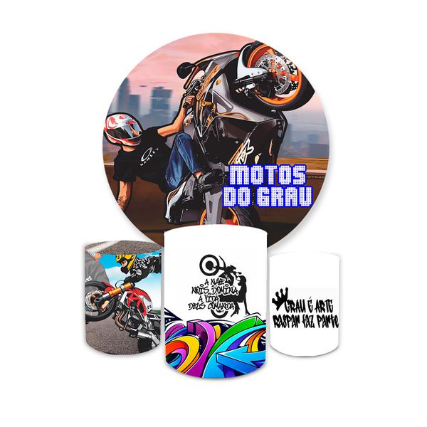 Kit Capa Painel + Trio Cilindros Moto Grau
