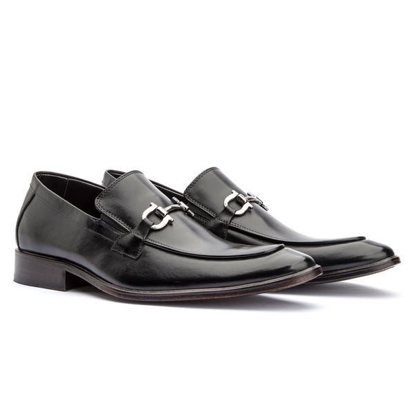 Sapato Loafer Com Fivela Premium 2014 Preto