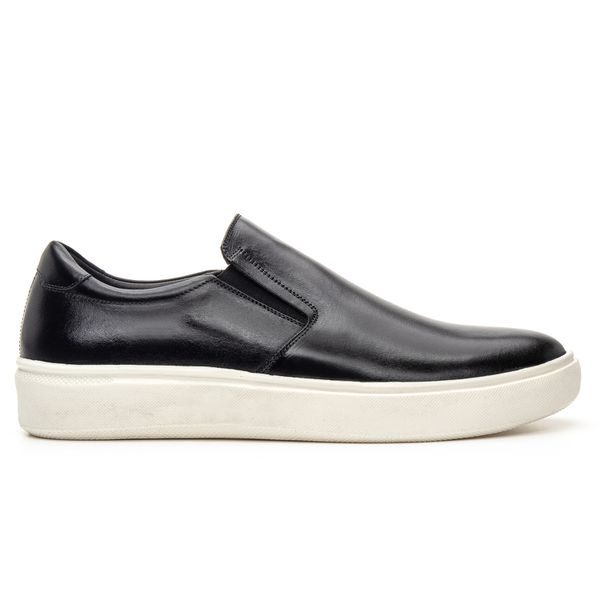 Slip On Masculino Casual Calçe Fácil Sofisticado Preto