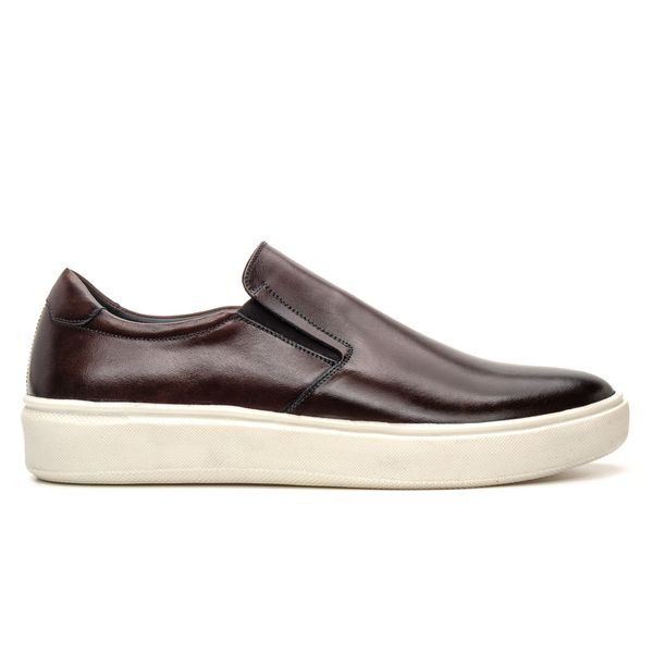 Slip On Masculino Casual Calçe Fácil Sofisticado Tabaco