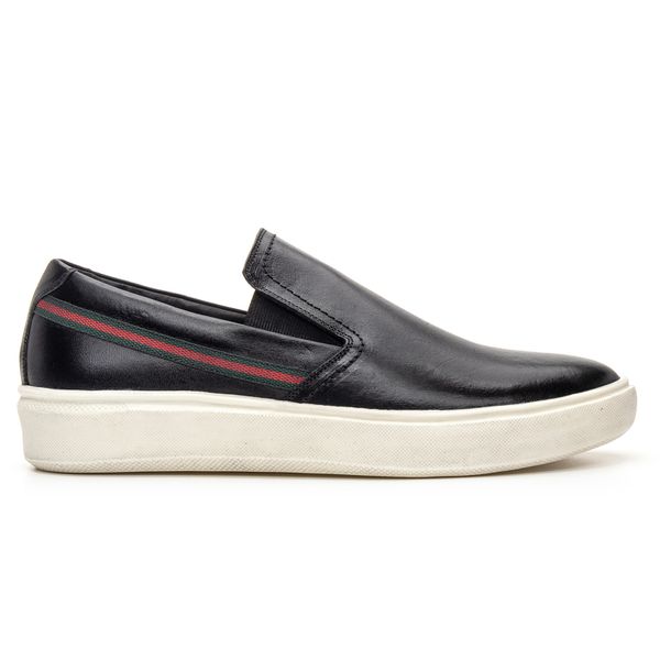 Slip On Masculino Casual Calçe Fácil Preto