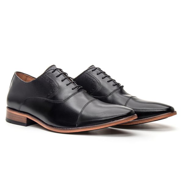 Sapato Social Braga Masculino Oxford Premium Preto | Bigioni