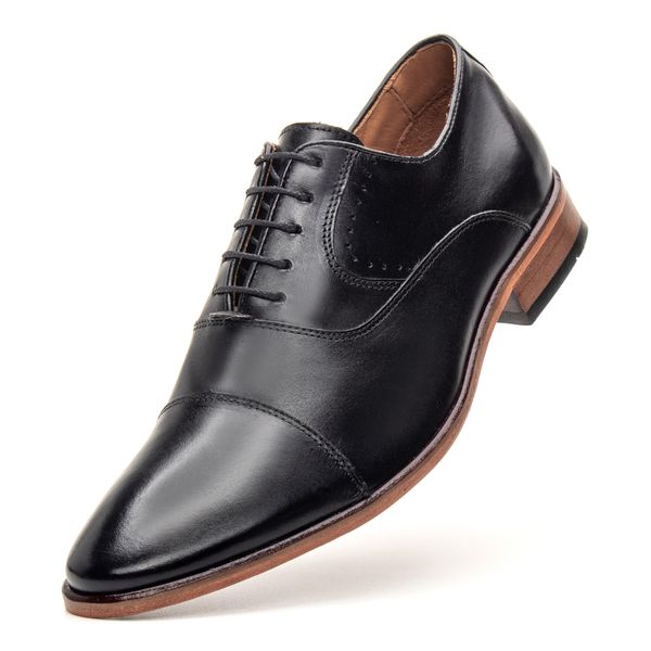 Sapato Social Braga Masculino Oxford Premium Preto | Bigioni