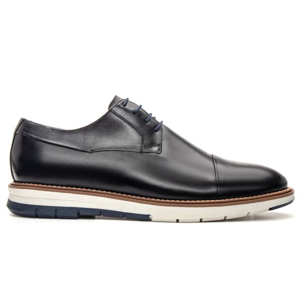 Sapato Casual Derby Masculino Linha Porto Preto