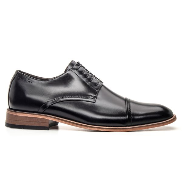 Sapato Derby Social Premium Linha Toscana Preto