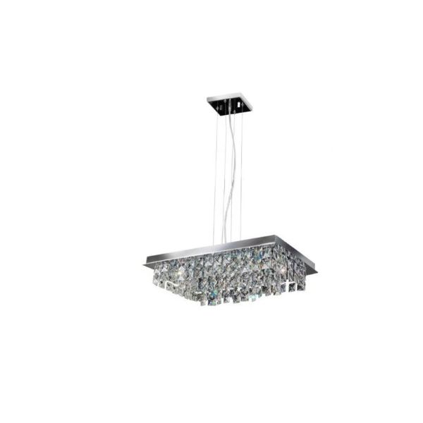 PENDENTE LYON CRISTAL QD 24X40 4 LUZES