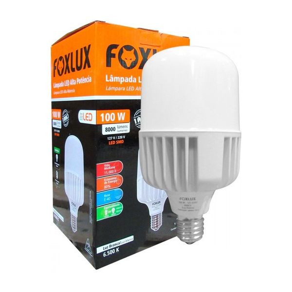 Lâmpada Led Alta Potencia 100w 6500k Bivolt Foxlux 9092