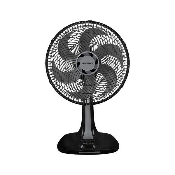 Ventilador De Mesa Turbo Preto 40cm 6 Pás Oscilante Ventisol