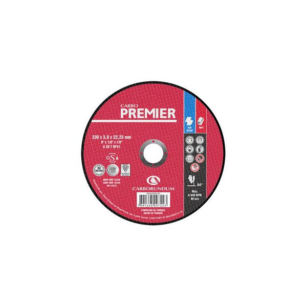 Disco de Corte Carbo Force Premier 230 x 3,0 x 22,23 MM