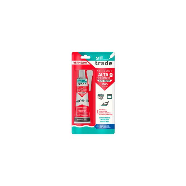 Silicone Alta Temperatura Vermelho Sil Trade 50G Chemicolor