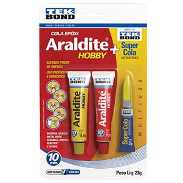 Adesivo Araldite Kit Hobby 23G+Supercola 2G Blister