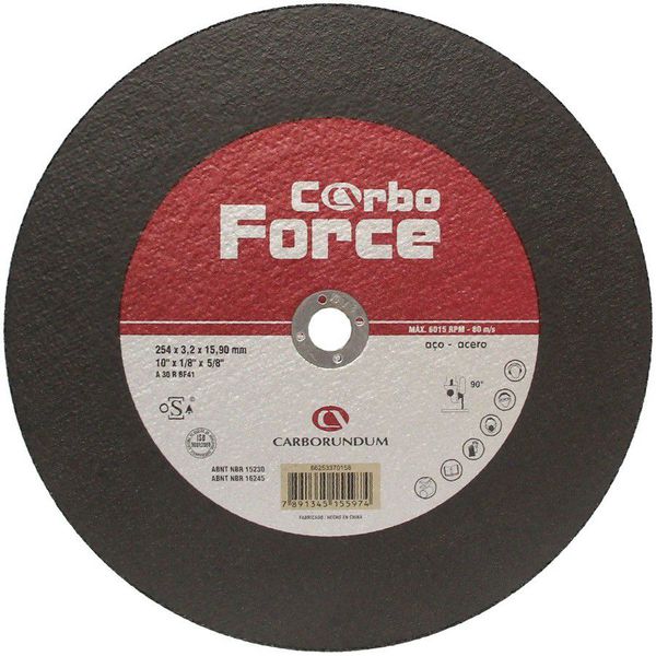 Disco de Corte Carbo Force 254 x 3,2 x 15,87 MM