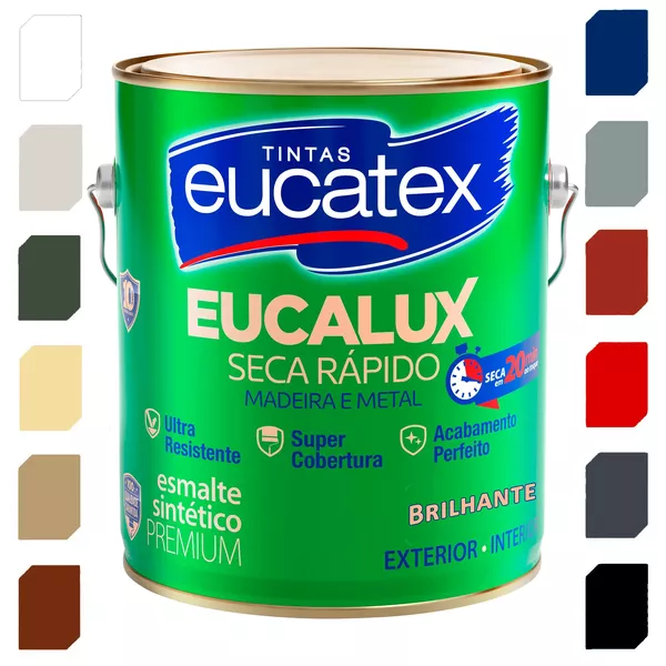 Tinta Eucalux Esm Bri Sec Rap Marrom 3,6 Ltr Eucatex