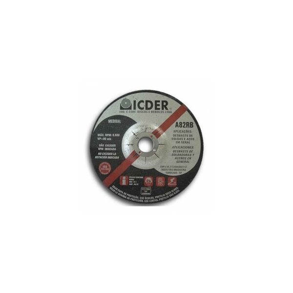 Disco De Desbaste 4 1/2 x 1/4 x 7/8 Pol. - ICDER