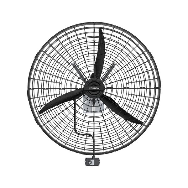Ventilador de Parede Industrial 1M Alta Vazão Preto Ventisol