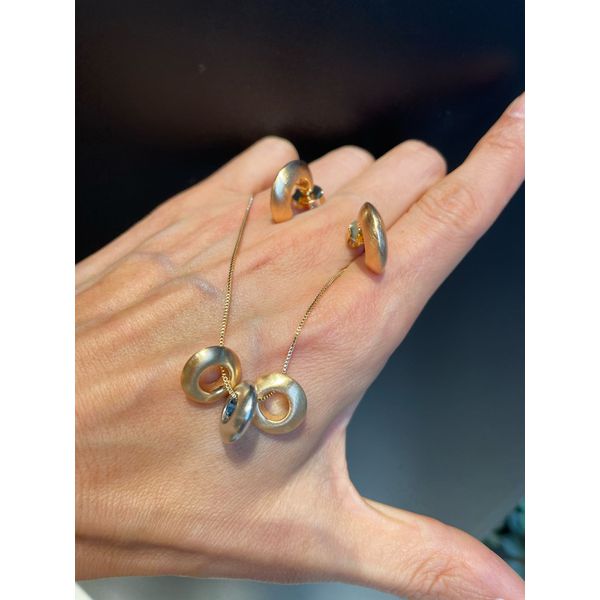 Conjunto Colar e Brinco Metal Lesprit 7800753 Dourado