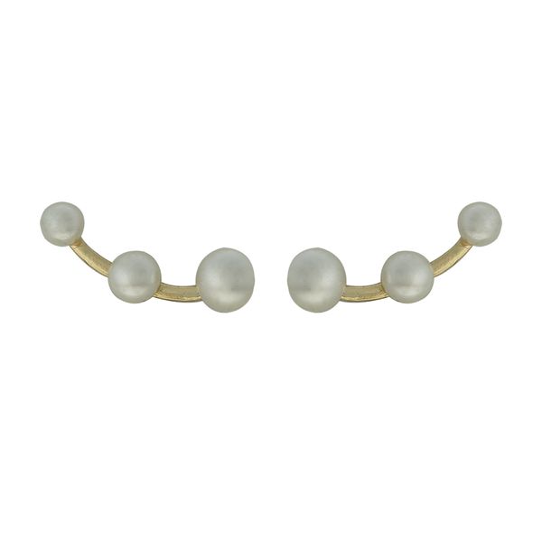 Earcuff Pérola Lesprit 18114 Dourado Branco