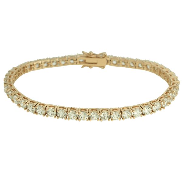 Pulseira Riviera Zircônia Lesprit 00003 Dourado Cristal