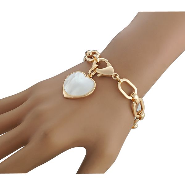 Pulseira Elos Madrepérola Lesprit U23K040011 Dourado