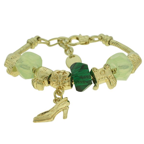 Pulseira Beloque Cristal Lesprit K03882-51000 Dourado Verde