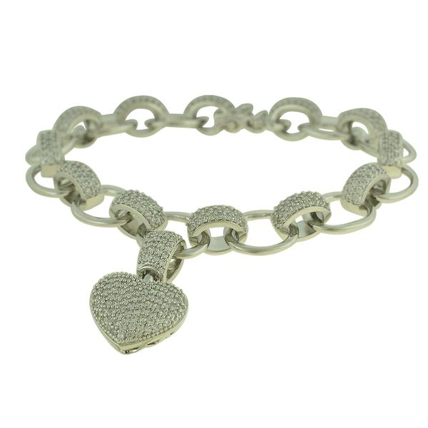 Pulseira Elos Zircônia Lesprit 60010091 Ródio Cristal