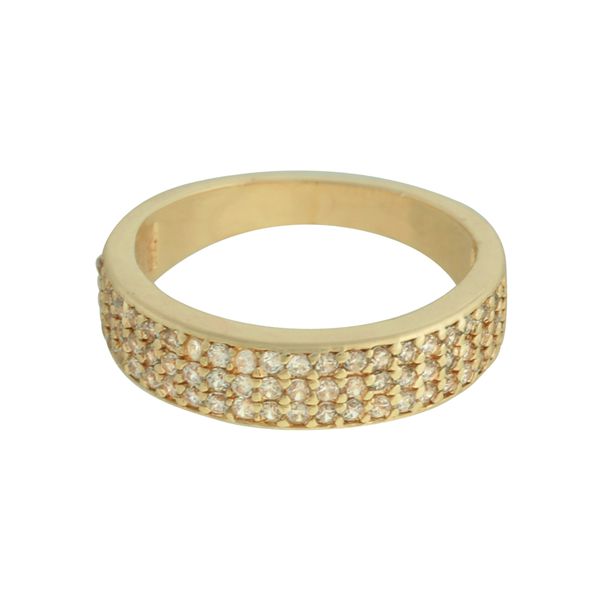 Anel Zircônia Lesprit U18K080211 Dourado Cristal