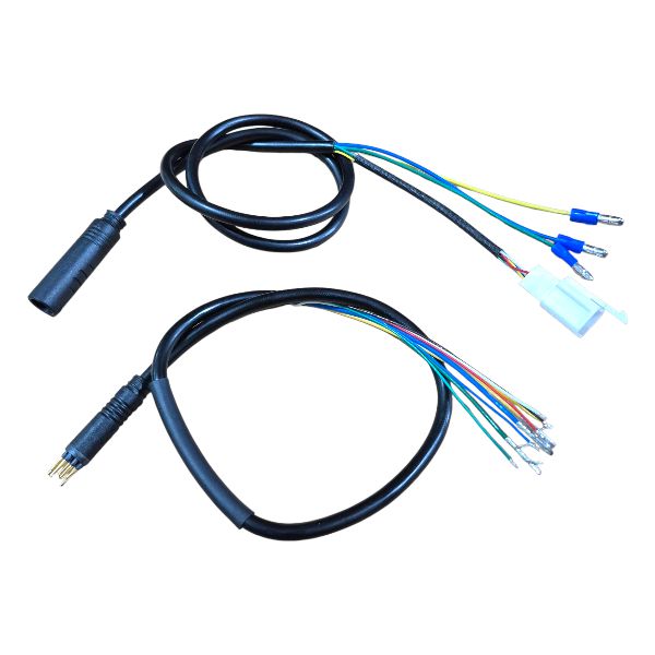 Chicote Elétrico Motor 55cm (plugado) + Chicote Elétrico Controlador 75cm (plugado) (Par)