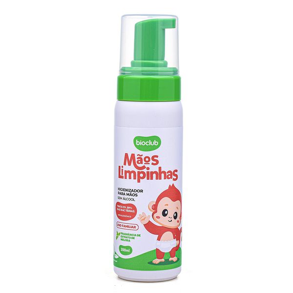 Higienizador De Mãos Sem Álcool - Mãos Limpinhas Bioclub® 200ml
