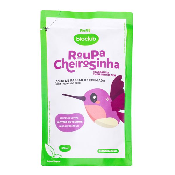 Roupa Cheirosinha Cheirinho De Bebê Bioclub® 500ml - Refil Água De Cheiro De Passar
