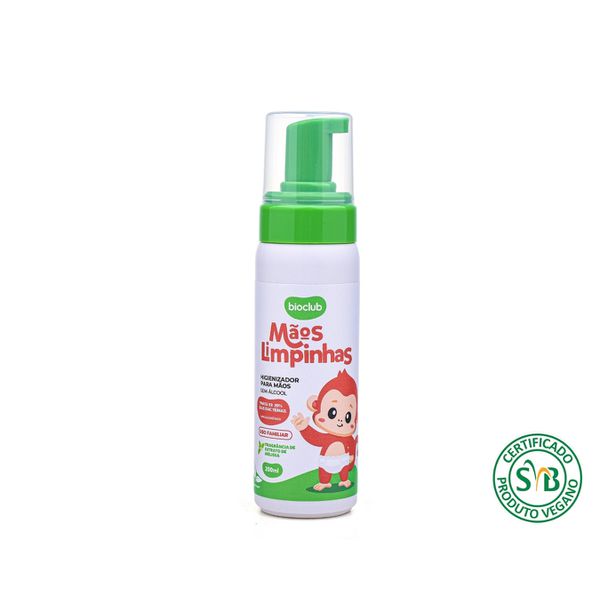 Higienizador De Mãos Sem Álcool - Mãos Limpinhas Bioclub® 200ml