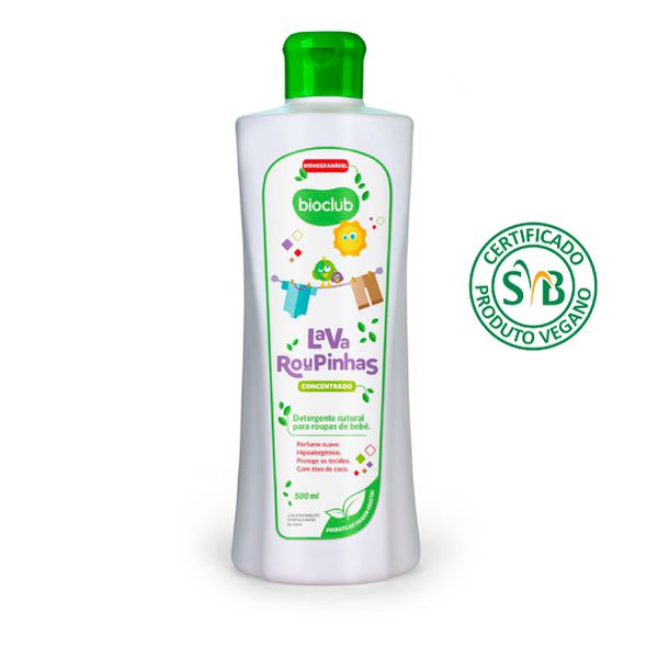 Lava Roupas Concentrado Detergente Natural - Lava Roupinhas Bioclub® 500ml