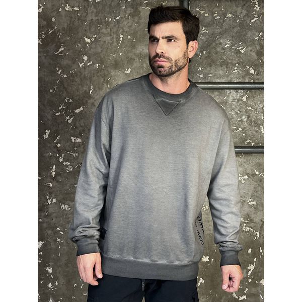 Moletom Masculino Estonado com Estampa Lateral – BIOTWO