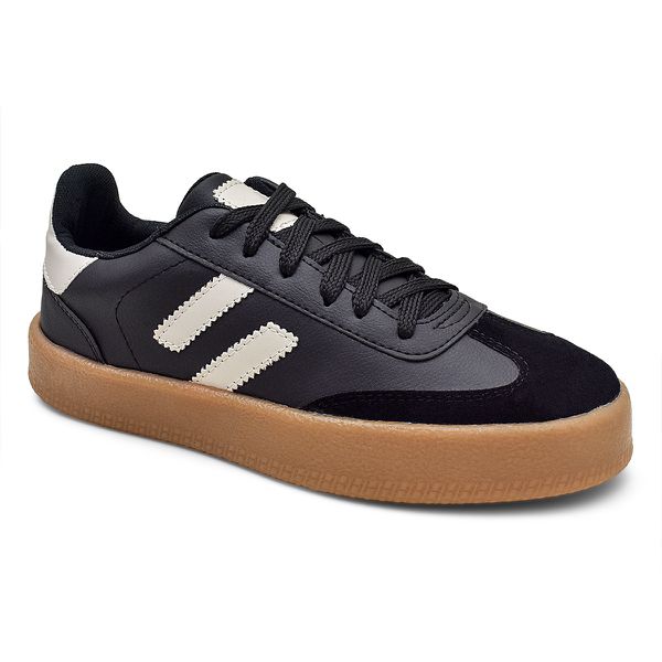 Tênis Feminino Casual Lauren Preto e Branco