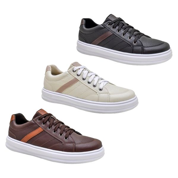 KIT 3 PARES - Sapato Casual Maxxy