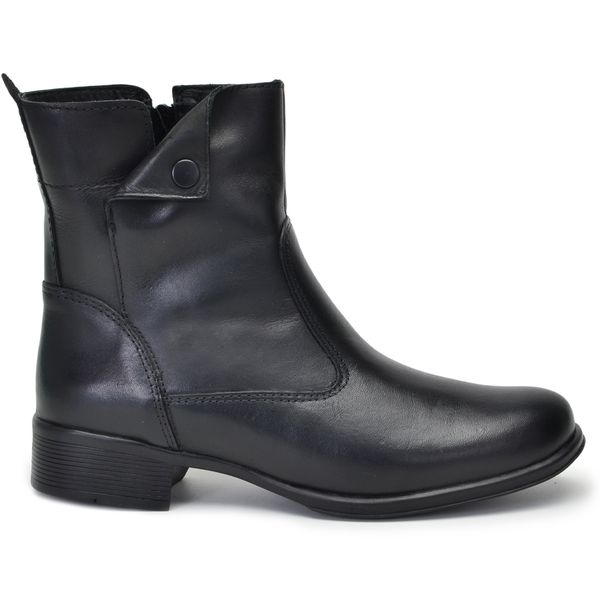 Bota Feminina Couro Bovino Cano Curto Montaria 2150/01 Preto