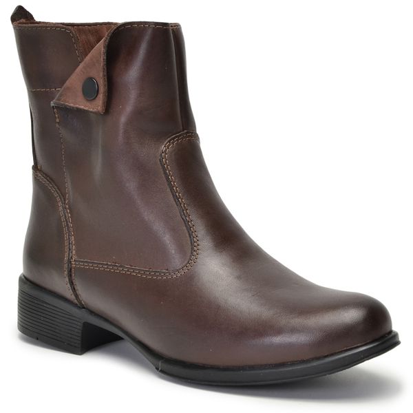 Bota Feminina Couro Bovino Cano Curto Montaria 2150/02 Brown