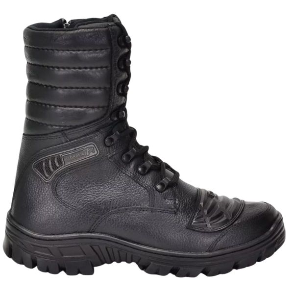 Coturno Bota Tático Militar Attack Zíper Moto 5188/01 Preto c a Nº 45899