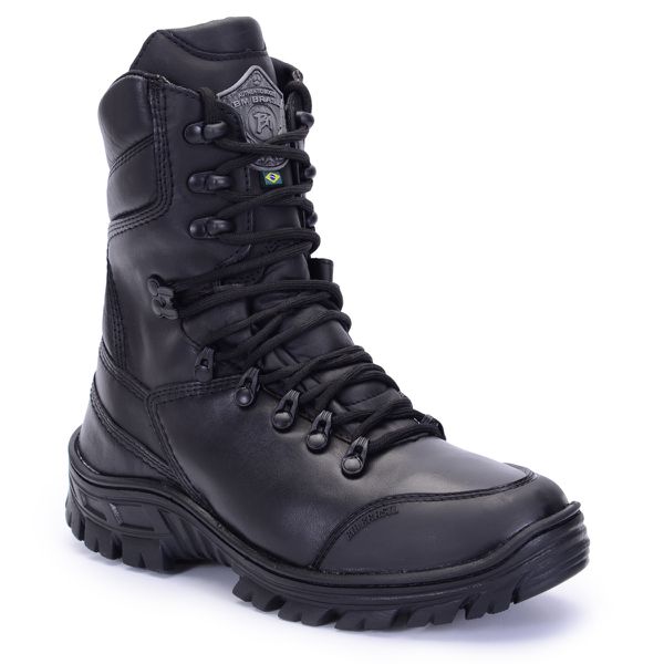 coturno militar Attack sentinel em couro com bico em tpu pvc 
