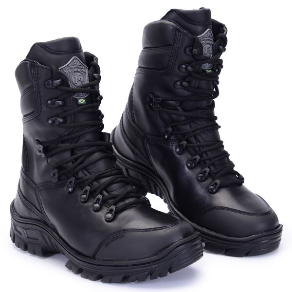 coturno militar Attack sentinel em couro com bico em tpu pvc 