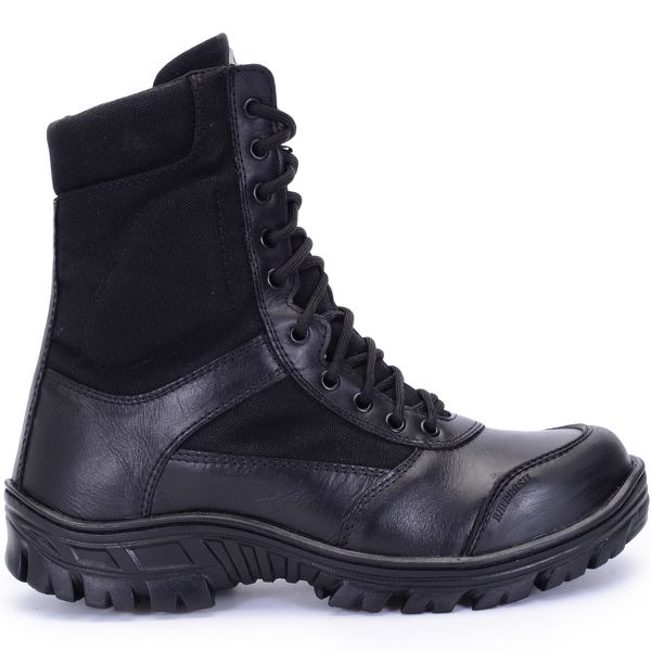 COTURNO EXERCITO SENTINEL EM COURO E COM ZIPER E BIQUEIRA DE TPU PVC 
