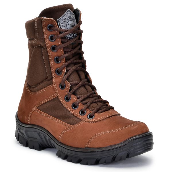 Bota Bmbrasil Em Couro Exercito 1 Ziper 