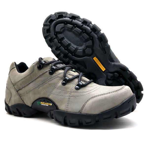 Tenis Masculino Adventure Mantiqueira 5310/11 Couro Nobuck Cinza