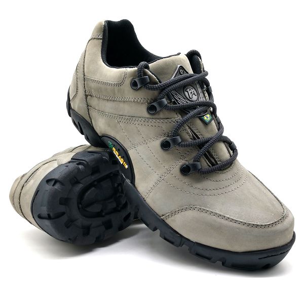 Tenis Masculino Adventure Mantiqueira 5310/11 Couro Nobuck Cinza