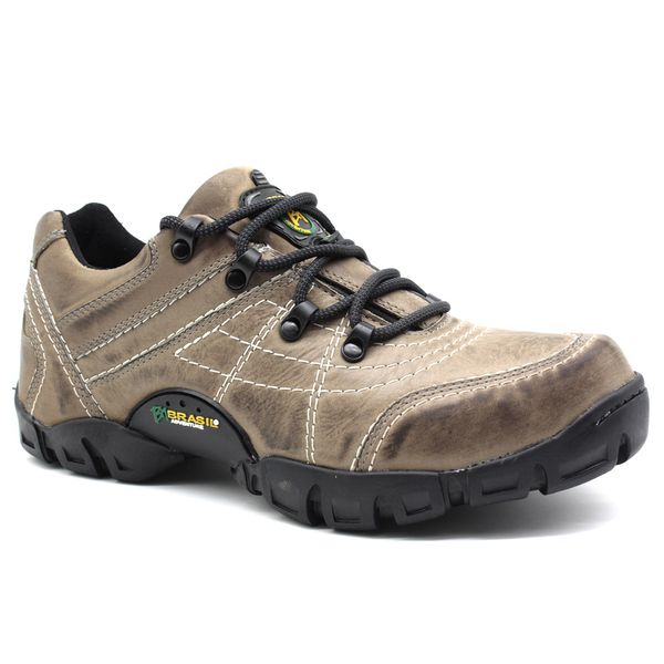 Tenis Masculino Adventure Mantiqueira 5310/03 Couro Cinza