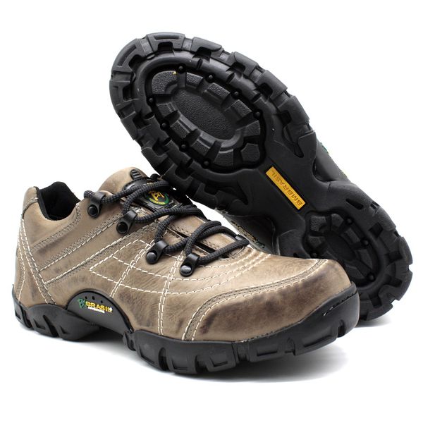 Tenis Masculino Adventure Mantiqueira 5310/03 Couro Cinza