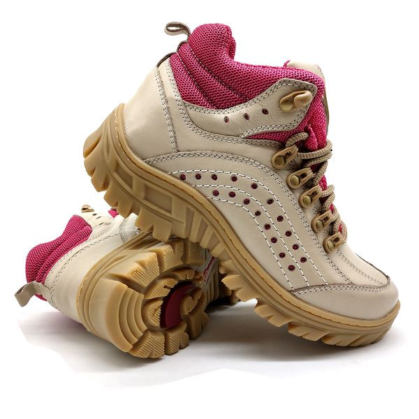 Bota Adventure Feminina 5400/36 Creme/pink