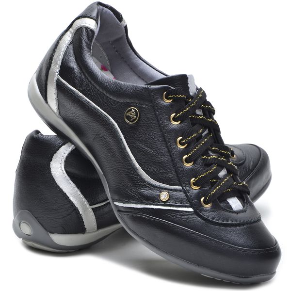 Tenis Feminino Preto Com Amortecedor Tipo Tenis Bmbrasil 212/06 Preto