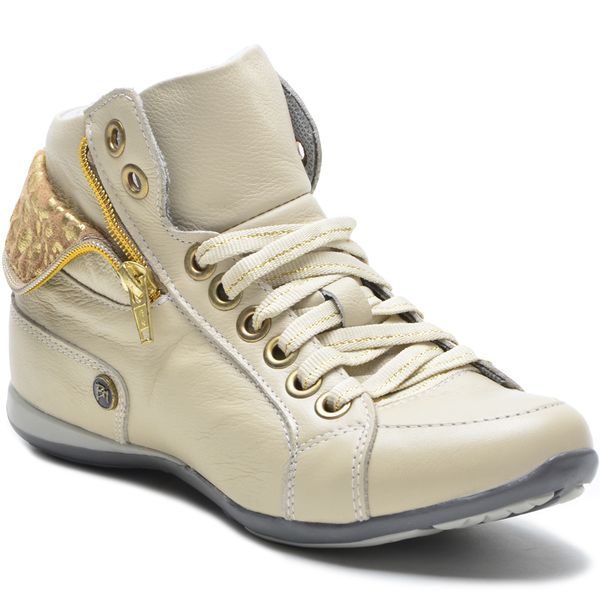 Bota Casual Feminina Bm Brasil 214/02 Creme
