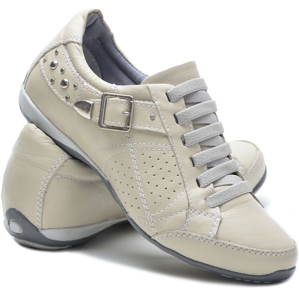 Tenis Feminino Casual Bmbrasil 221/01 Creme